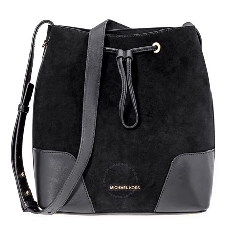 michael kors cary medium bucket bag black|Michael Kors medium messenger bag.